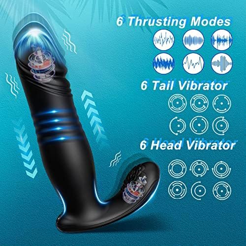 Thrusting Anal Vibrator Sex Toys Prostate Massager, App & Remote Control Anal Plug With 6 Thrusting & 6 Vibrating, Vibrating Butt Plug Rose Sex Toy P Spot Prostate Toy, Adult Sex Toys For Men Couple - Image 3