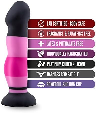 Blush Avant D1 Hot ‘N’ Cool - 7 1/2 Inch Beginner Platinum Cured Silicone Strap On Dildo - Pegging Prostate Massage - Easy To Clean Suction Cup Harness Compatible - Hands Free Colorful Female Sex Toy - Image 2