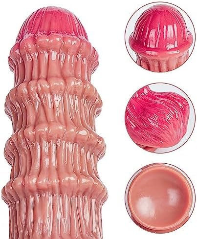 Realistic Monster Fat Silicone Dildo: 9.6 Inch Ribbed Shape With Powerful Big Suction Cup - Extra Large Thick Dildo For Women - Prostate Massager - Adult Sex Fantasy Xl Toy - Image 3