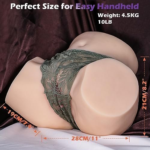 3.5Lb Male Masturbator Sex Doll Pocket Pussy Ass Realistic Butt With Vaginal Anal Sex Stroker, Down-Sized Female Torso Hip Love Dolls Adult Male Sex Toys - Image 2