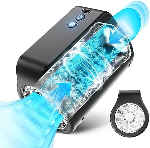 Automatic Male Masturbators, Open-Ended Penis Vibrator 7 Rotating Modes For Penis Stimulation, Realistic Tpe Pocket Pussy For Male Stroker, Fully Waterproof Blowjob Toys, Male Sex Toys For Men
