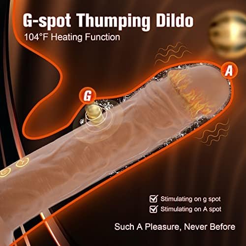 Vibrating Thrusting Dildo Vibrator Sex Toys With Heating, Realistic Flapping G Spot Dildos With 5 Thumping 10 Vibration Modes For Anal Clitoral Stimulation, Adult Sex Toy For Women Couple Pleasure - Image 2
