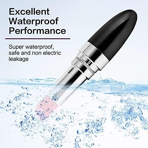 Lipstick Mini Vibrating Egg Vibrators Female Masturbator Vibrating Wireless Flirting Ricochet Sex Toys For Women (Black) - Image 3