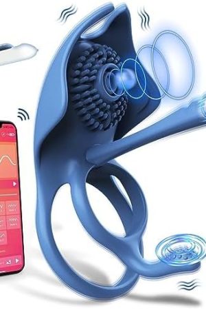 Vibrating Cock Ring Sex Toys - Ridmii 4 In 1 Vibrating Penis Ring With 10 Vibration, Couples Sex Toys With App Control, Silicone Adult Toy For Male Sex Toy For Couples, Adult Sex Toys For Couples