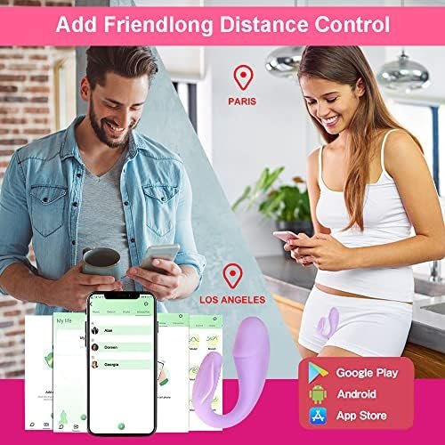 Wearable Panty G-Spot Vibrator Dildo With App Control And Bluetooth Remote Control,Fvlfil Long Distance Silicone Vibrating Panties Vaginal Stimulator Clitoral,Adult Sex Toys 10 Vibrations(Purple) - Image 3