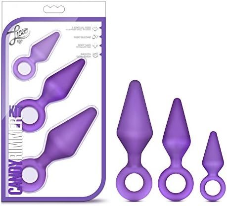 Blush Novelties - Luxe Anal Butt Plug Beginner Training Kit Three Sizes Platinum Silicone Ass Trainer Sex Toy - Purple