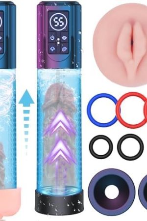 Penis Pump Sex Toys - Water Electric Cock Pump Adult Toys With Pussy Sleeve Penis Rings, Water Penis Enlarger Dick Pump Penis Extender, Waterproof Penis Enlargement Pump Sex Toys For Men Couple