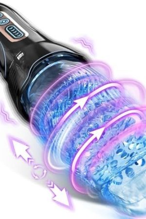 Automatic Male Masturbator Sex Toys, Uoffile Male Sex Toy With 5 Thrusting & Rotating & 10 Vibrating Modes, Adult Toys Men Masturbation Machine Electric Pocket Pussy Male Stroker Sex Toys For Men