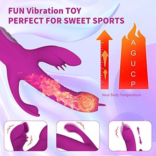 Rabbit Vibrator For Women, Puwcbze G Spot Dildo Vibrator With 10 Powerful Vibrations & 8 Thrusting Tongue Licking, Adult Sex Toys For Couple - Image 3