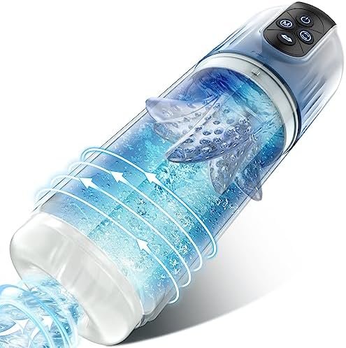 Automatic Male Masturbator - Penis Pump Adult Toys Male Sex Toys For Men Pocket Pussy Adult Sex Toy Male Stroker With 4 Pump & 7 Rotating & 7 Licking & 7 Sucking Male Masturbators