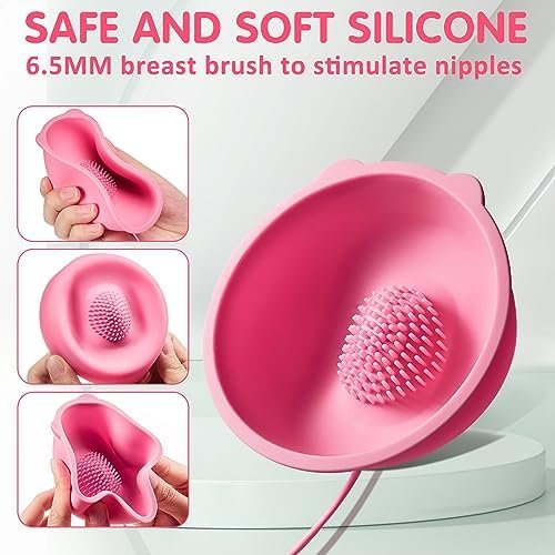 Nipple Toy Vibrator, Vibrating Nipple Clamps Sucking Stimulator Massager With 10 Powerful Vibration,Rechargeable Adult Sex Toys For Women Couples Pleasure Pink - Image 3