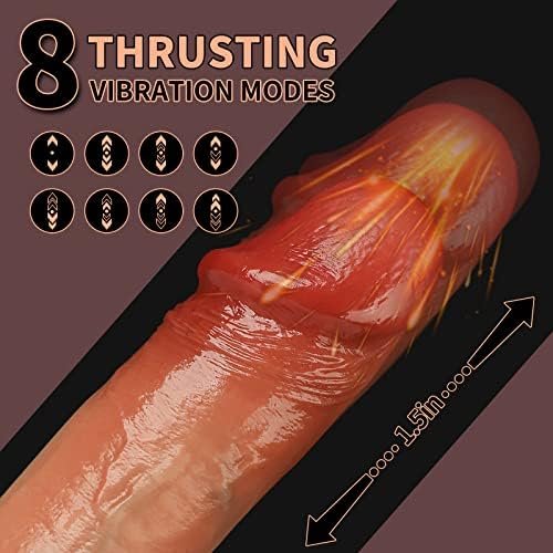 Thrusting Dildo Vibrator For Women With 3 Thrusting Modes 9.5 Inch Heating Dildo & Rotation 5 Vibration, Lifelike Realistic Vibrating Dildo G Spot Vibrator Sex Toys With Strong Suction Cup - Image 2