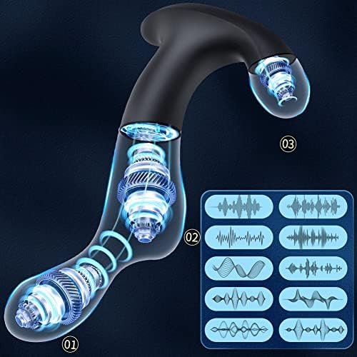 Male Prostate Vibrating Massager - 3 In 1 Man Anal Vibrator Sex Toy With 10 Vibration Mode - 32Ft Remote Control Ergonomic Anus Adult Sensory Toys With 3 Powerful Motors Black - Image 3