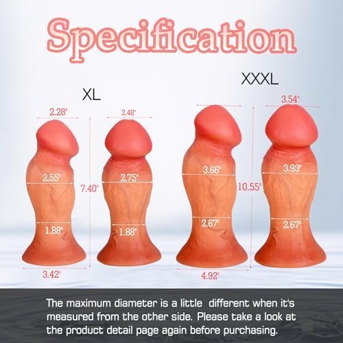 Tariss'S Realistic Dildo Soft Anal Plug With Suction Cup Base Thick Dildo Silicone Sex Toy For Men Women Couple Xxxl 10.55 Inch - Image 3