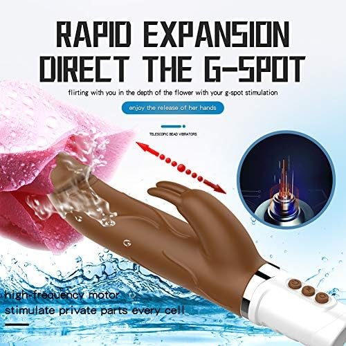 Silicone G Spot Dildo Vibrator Powerful Vibrating Massager, Adult Sex Toys For Women And Couples Motor Vibrators For Women Or Couple Fun Rotating Thrusting&Telescopic Rotation Beads - Image 2