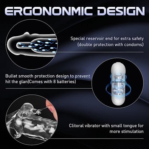 2 Pack Vibrating Penis Sleeve With Clitoral Vibrator, Couple Sex Toys, 4.1 & 2.6 Inch Penis Extender Cock Sleeve Set With Penis Ring, Sexual Enhancer Penis Extension Sleeve, Sex Toys For Men - Image 3