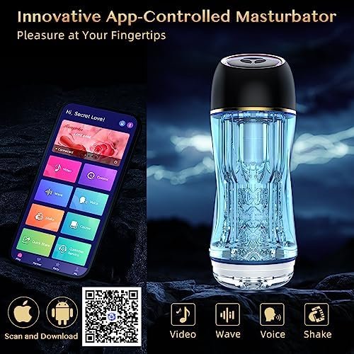 App -Controlled Automatic Male Masturbator Penis Pump Instant Control Sharing Male Sex Toys For Men,10 Suction & 10 Vibrations Adult Toys Male Stroker Male Masturbators Mens Sex Toys - Image 3