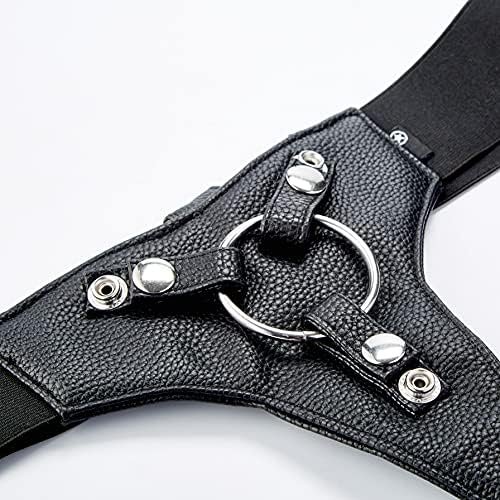 Shots America Ouch! Realistic Rubber Strap-On With Elastic Straps, Black, 8 Inch - Image 3