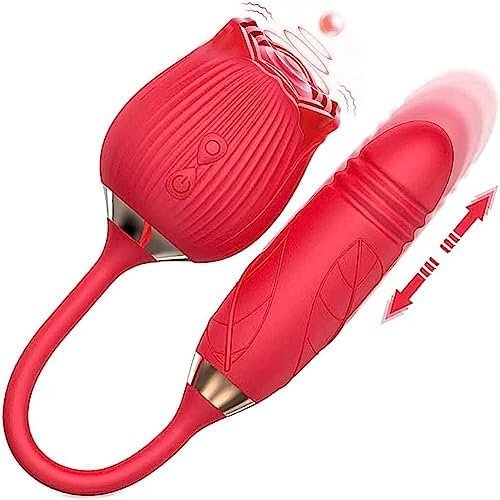 Rose Sex Stimulator For Women, Clitoral Nipple Vibrator With 9 Modes,Vibrating Personal Massager-Sex G Spot Toys Female Couples-Adult Toy (Purple), 1.0 Count