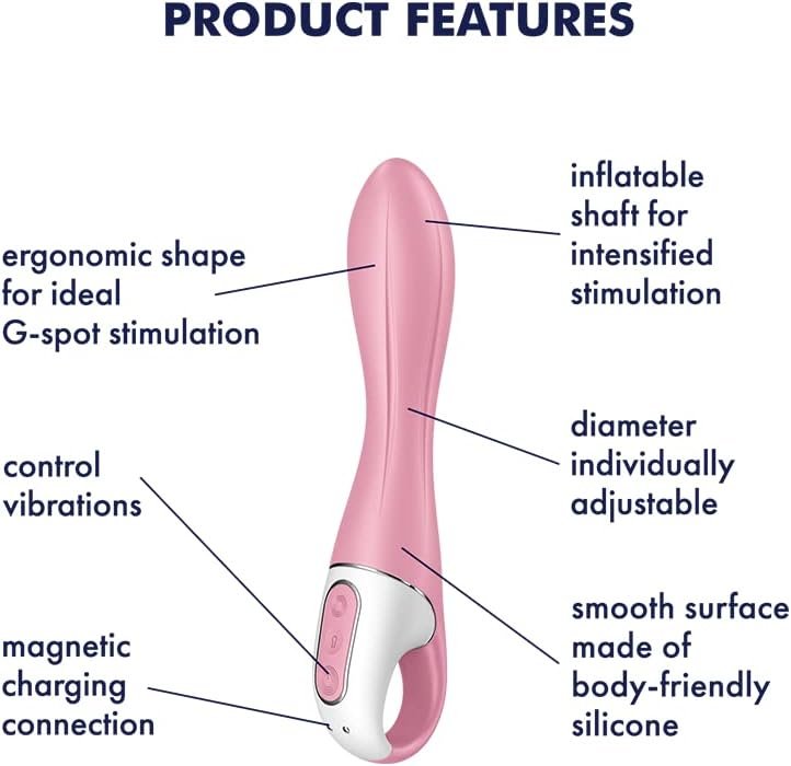 Satisfyer Air Pump Vibrator 2 With Inflatable Shaft - G-Spot Stimulation, Vibrating Dildo, Adult Sex Toy For Women - Wireless, Waterproof, Rechargeable - Image 2