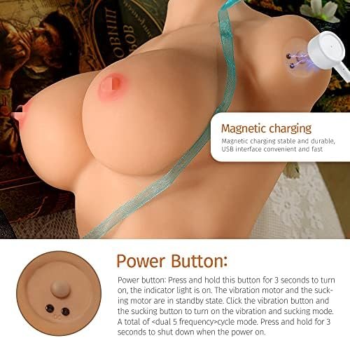 Automatic Sucking Vibrating Male Masturbator, Jaspik Realistic 3 In 1 Female Torso With Big Boobs And Tight Vagina & Anal, Lovely 13.8Lb Sex Doll For Men Orgasm - Image 3