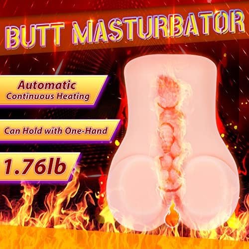 Automatic Male Masturbator Adult Toys Heating Function Realistic Textured Pocket Vagina Pussy 1.76Lb Weight Man Sex Toys With 7 Vibration Modes Adult Sex Toys Games Flesh Color Jnx - Image 2