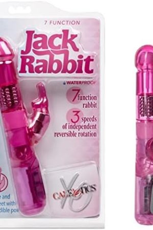 Calexotics 7-Function Jack Rabbit Vibrator With Rotating Shaft - Waterproof Vibe Sex Toys For Couples - Adult Hands Free G Spot Massager - Pink