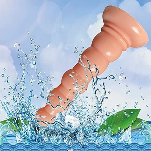 Wtogetao Super Long Thick Anal Beads Anal Plug Large Butt Plug Dildos, Silicone Anal Plugs G-Spot Dildo Vaginal Stimulation Super Big Butt Plug Anal Sex Toy For Men Women Couple (Flesh) - Image 2