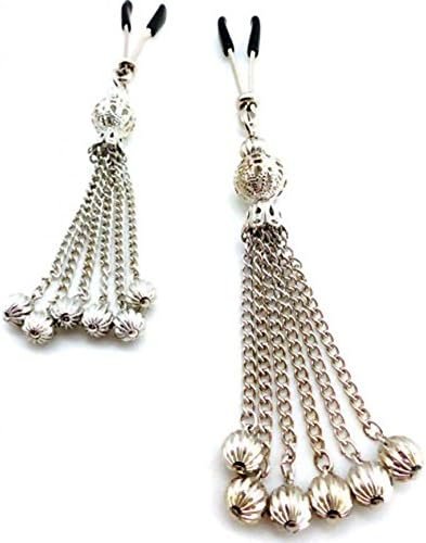 Bijoux De Nip Nipple Clamp Tweezer Chrome Chain Tassel - Image 3