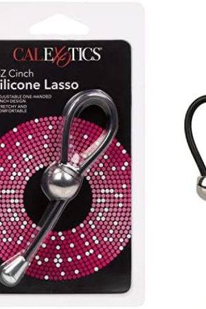 Calexotics Ez Cinch Silicone Lasso Ring – Enhancer Pleasure Ring Sex Toy - Enhancement Cock Ring - Adult Stimulating Toys For Men And Couples – Black