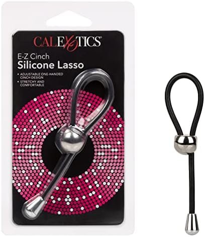 Calexotics Ez Cinch Silicone Lasso Ring – Enhancer Pleasure Ring Sex Toy - Enhancement Cock Ring - Adult Stimulating Toys For Men And Couples – Black (Pack Of 2)