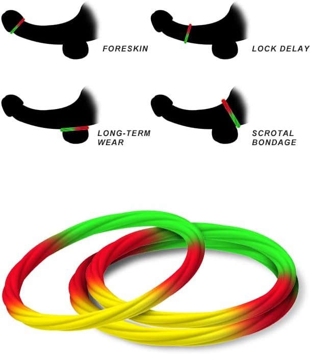 Cock Rings With 3 Different Sizes - Premium Grade Soft Silicone Adjustable Penis Rings For Male Erection Enhancing Love Ring For Long Lasting Stronger, Adult Male Sex Toys For Men Or Couples - Image 3