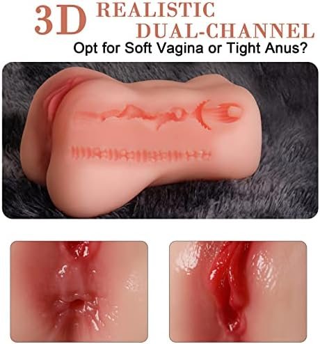 2.25Lb Realistic Male Masturbator, Onismo Pocket Pussy Love Doll Fitness Trainer, Sex Dolls For Men Stroker With 2 Lifelike Channel Anal Adult Sex Toys (Pussy2) - Image 3