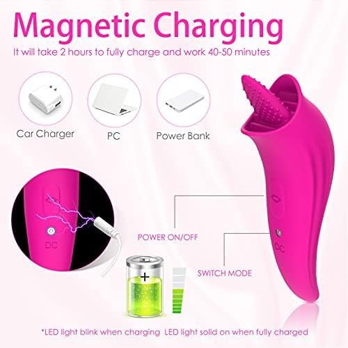 Tongue Vibrator Sex Toys For Women- G Spot Vibrator Nipple Stimulator Adult Toys With 8 Tongue Licking Modes Waterproof Adult Sex Toys For Women - Image 3
