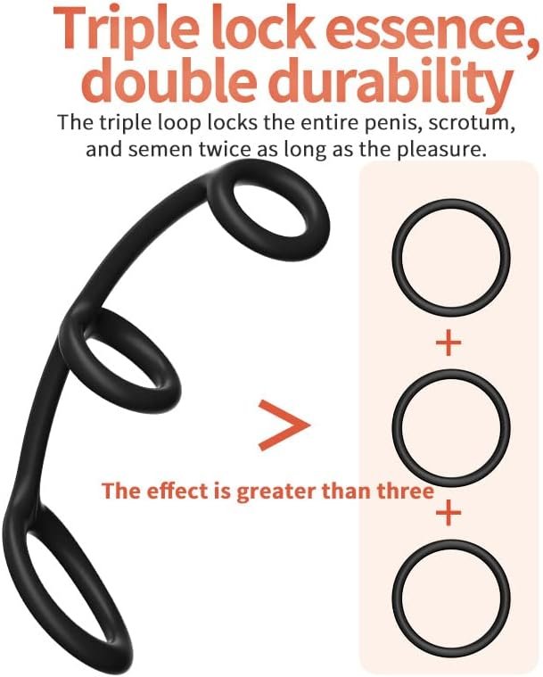 Silicone Cock Ring, Penis Rings Set For Men Erection Enhancing,3 Different Sizes In 1 Cock Rings For Male Last Longer & Harder, Adult Sex Toys For Men Better Sex - Image 3