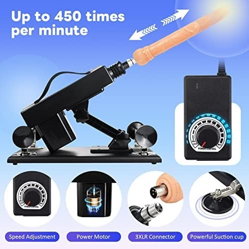 Sex Machine With Dildo And Suction Cup 3Xlr Connector Attachments,Automatic Thrusting Machine For Women And Men,Love Machine Device With Sex Toys - Image 3