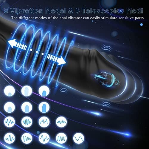 App Anal Vibrators Large With Shock Function Prostate Vibrator With 6 Telescopy Modes 9 Vibration Modes Sex Toys Stimulator Anal Plug With Vibrations Penis Ring Analusimulation Dildo For Men Women - Image 2