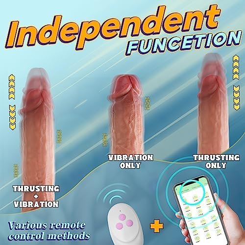 Realistic Thrusting Dildo Vibrator - Silicone Vibrating Dildo For Women And Men With App And Remote Control, Lifelike Soft Suction Cup Dildos 9 Inch Adult Sex Toy For Vagina And Anal Stimulation - Image 2