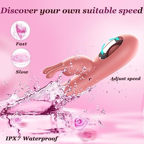 Sex Toys, Rabbit Vibrator With 8 Vibration Modes, Soft Silicone, G-Spot Stimulator, Bunny Vibrators For Clitoral, Vagina, Or Nipple, Waterproof, Flexible, Vibrating Adult Toys For Women, Pink - Image 3