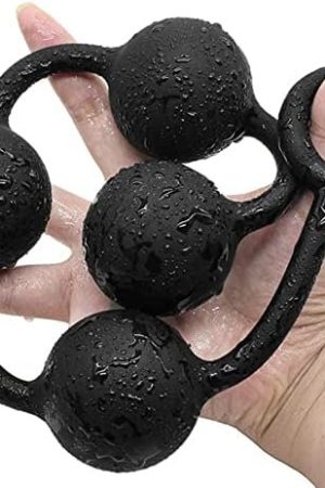 Elfzone Silicone Anal Beads - Large Butt Toys - Deep Tissue Massage And Wellness Relaxation, 4 Balls Sex Toy Anal For Back Pleasure, 3 Sizes
