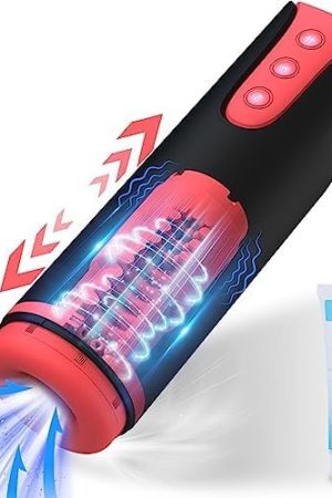Automatic Male Masturbator Cup - Pocket Pussy Male Stroker With 6 Thrusting & 3 Suction 10 Vibration, 3D Realistic Tunnel Adult Sex Toys For Male Sexual Pleasure
