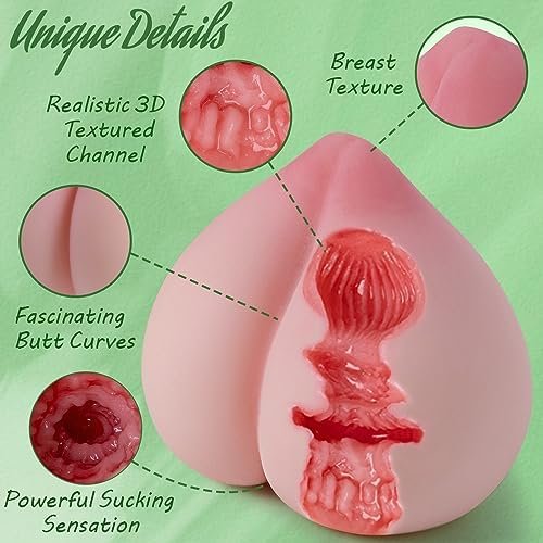 6.8Lb Vibrating Sucking Sex Doll Ass, Automatic Realistic Male Masturbator With Vaginal Sex Stroker, Pocket Pussy Ass With Moan Modes, Lifelike Female Torso Butt Adult Sex Toys For Men Masturbation - Image 2