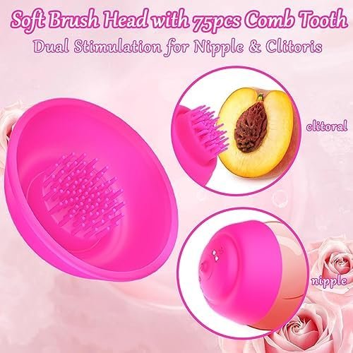 Nipple Toy Vibrator For Women With Remote Control,Wireless Nipple Clamps Sucking Stimulator With 10 Vibrating Speed Modes, Adult Sex Toys For Women Couples Pleasure Pink - Image 3