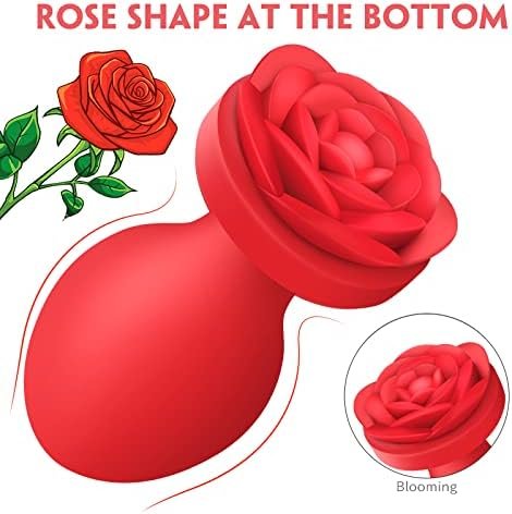 Rose Toys Anal Plug Sex Stimulator For Women, Silicone Butt Plug High-End Training Kit, Adult Sex Toy, 3 Pack Different Size Luxury Anal Toys With Red Rose Base Prostate Sex Toys For Man Or Gays - Image 2