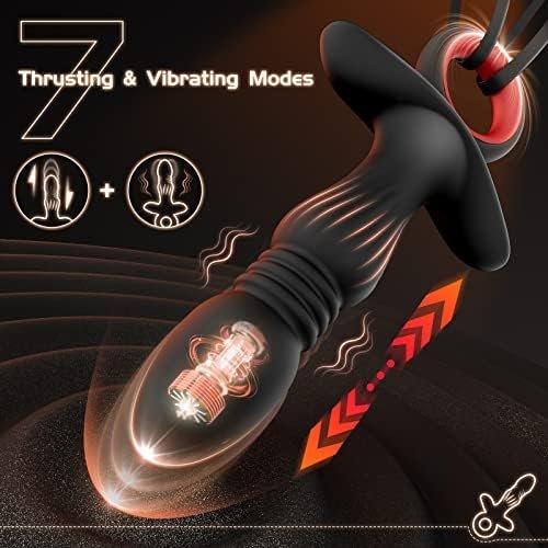 Anal Sex Toy Prostate Massager - Adult Toys Butt Plug Vibrator For Men With Vibrating Cock Penis Ring, Male Butt Plug Dildo Vibrators With 7 Vibration Mode, Man Massagers For Mens Women Couples Games - Image 2
