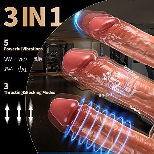 Thrusting Dildo Vibrator Sex Toys For Women, Realistic Dildos Like Real Skin For G-Spot Anal Stimulation With 3 Thrusting &5 Vibration Modes, 8.6" Vibrating Dildo With Strong Suction Cup - Image 2