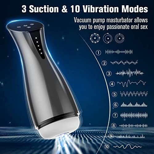 Sex Toys For Men Male Masturbator, Adult Male Stroker Toys Sucking Masturbator Sex Stimulator With 3 Suction & 10 Vibration Modes, 3D Realistic Textures Pocket Pussy, Adult Male Mens Sex Toys & Games - Image 3