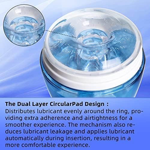 Male Masturbator Manual Reusable Handheld With Lifelike Ultra-Soft Textured, Male Masturbation Stroker Sleeve Stimulation Juguetes Sexuales Pocket Pussies Sex Toys For Men(White Transparent) - Image 2