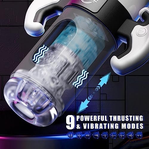 Automatic Male Masturbator - Male Sex Toy Stroker With 9 Thrusting & Vibrating Modes Blowjob Toy, Pocket Pussy Male Masturbators Penis Trainer With 3D Realistic Vagina, Adult Sex Toys For Men - Image 2