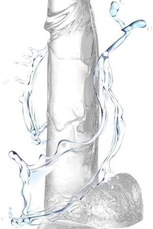 Dildo, Sexy Toys For Women, Clear Dildo, 8.5 Inch Big Thick Silicone Large Dildos With Powerful Suction Cups For Hand Free Play Super Soft Realistic Glass Dildo Sex Toys For Female Adult Toys, Clear
